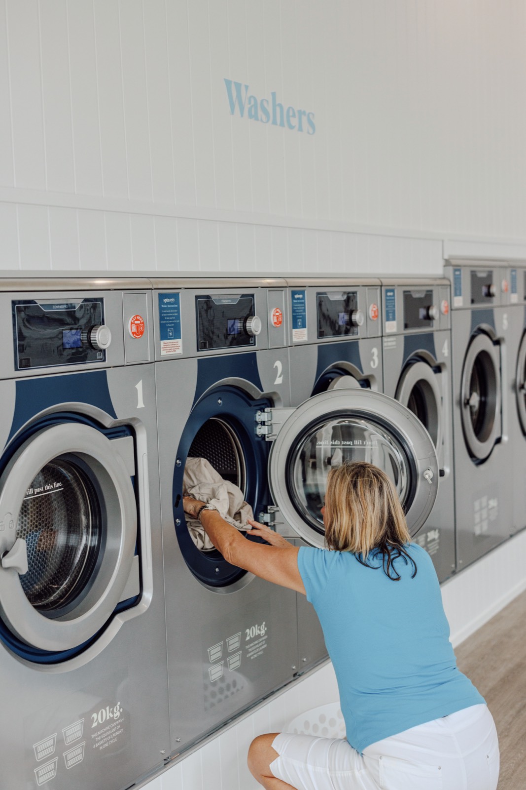 Loading a Spin City washer